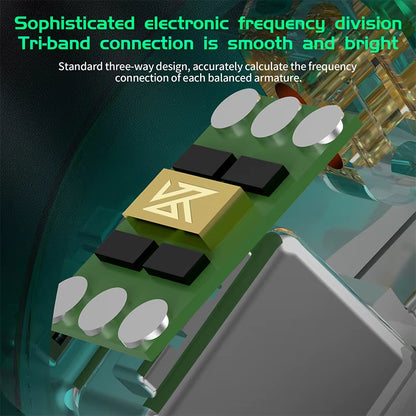 AS16 Pro Wired In-Ear Earphones – 16BA Balanced Armature Hi-Fi Monitor Headphones with Mic