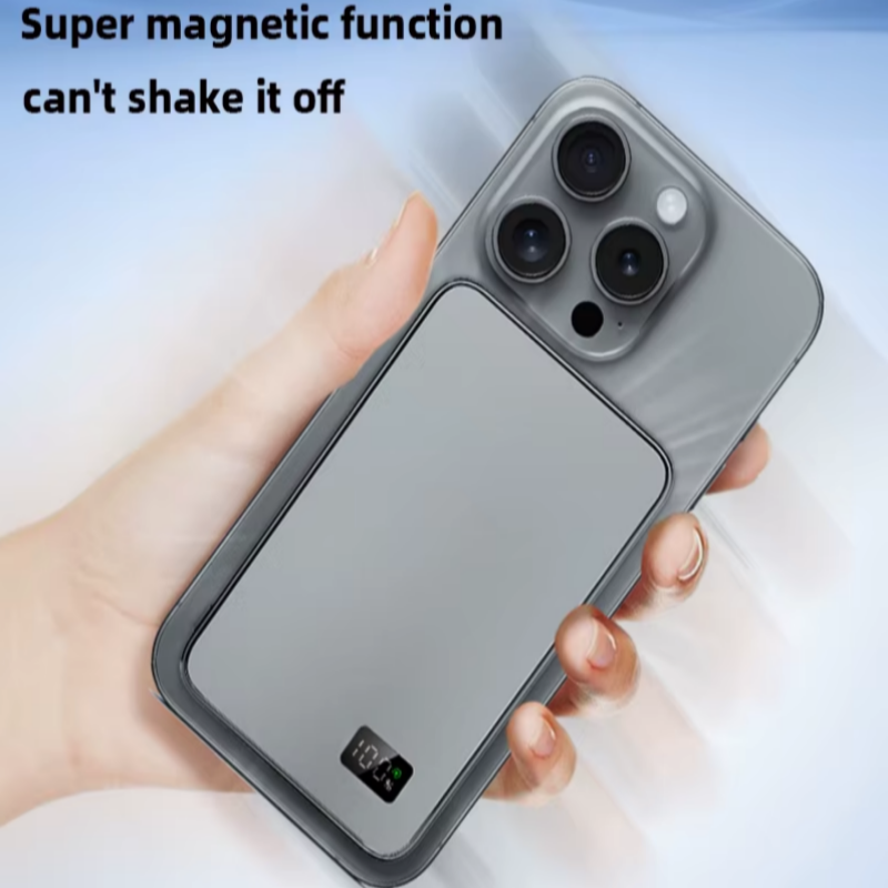 Ultra-Slim Qi2.1 Magnetic Wireless Power Bank 5000mAh / 10000mAh – 15W Wireless & 20W PD Fast Charging