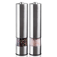 Electric Salt & Pepper Grinder – One-Hand Automatic Stainless Steel Mill with LED Light