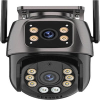 8MP Dual Lens Outdoor WiFi PTZ Camera – AI Auto Tracking, Night Vision, Two-Way Audio