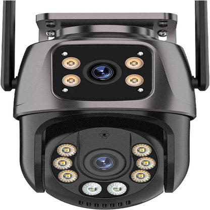 8MP Dual Lens Outdoor WiFi PTZ Camera – AI Auto Tracking, Night Vision, Two-Way Audio