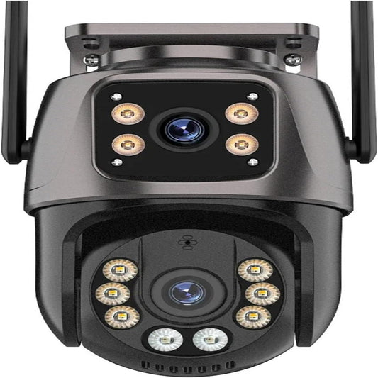 8MP Dual Lens Outdoor WiFi PTZ Camera – AI Auto Tracking, Night Vision, Two-Way Audio