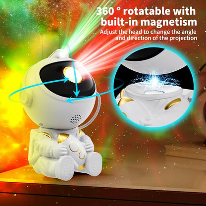 Astronaut LED Galaxy Star Projector Night Light – Starry Sky Lamp for Bedroom, Kids Room & Home Decor