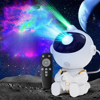 Astronaut LED Galaxy Star Projector Night Light – Starry Sky Lamp for Bedroom, Kids Room & Home Decor