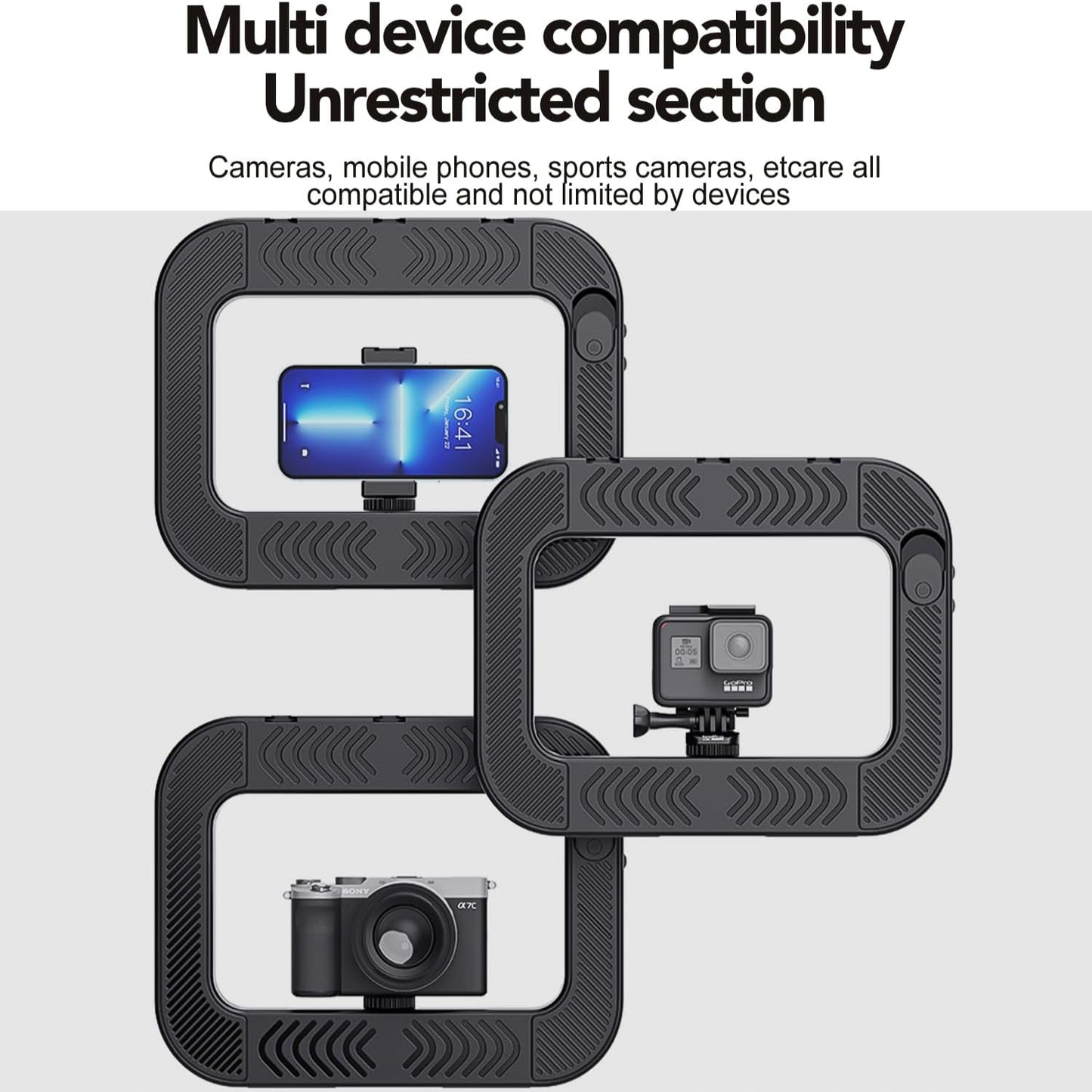 Portable Handheld Ring LED Fill Light with Tripod Option, 8000mAh Rechargeable Photography & Live Streaming Selfie Light