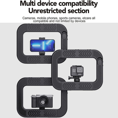 Portable Handheld Ring LED Fill Light with Tripod Option, 8000mAh Rechargeable Photography & Live Streaming Selfie Light