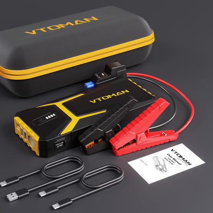 Portable Car Jump Starter Power Bank – 20,000mAh Emergency Battery Booster