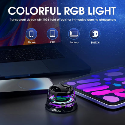Magnetic Bluetooth Speaker with RGB Lights – Mini Portable Wireless Stereo Speaker with Phone Stand for Indoor & Outdoor Use