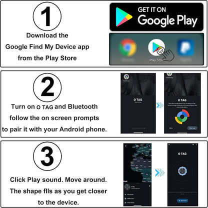 Bluetooth GPS Smart Tracker Compatible with Android Find Hub – Smart Key Finder Tag with Alarm for Keys, Wallet & Luggage