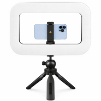 Portable Handheld Ring LED Fill Light with Tripod Option, 8000mAh Rechargeable Photography & Live Streaming Selfie Light