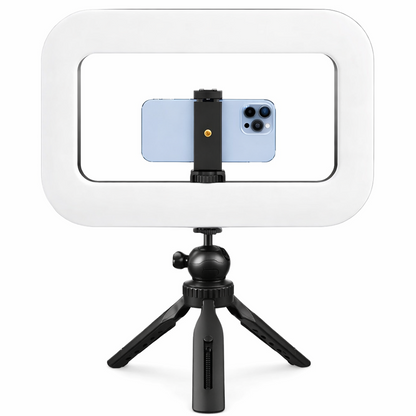 Portable Handheld Ring LED Fill Light with Tripod Option, 8000mAh Rechargeable Photography & Live Streaming Selfie Light
