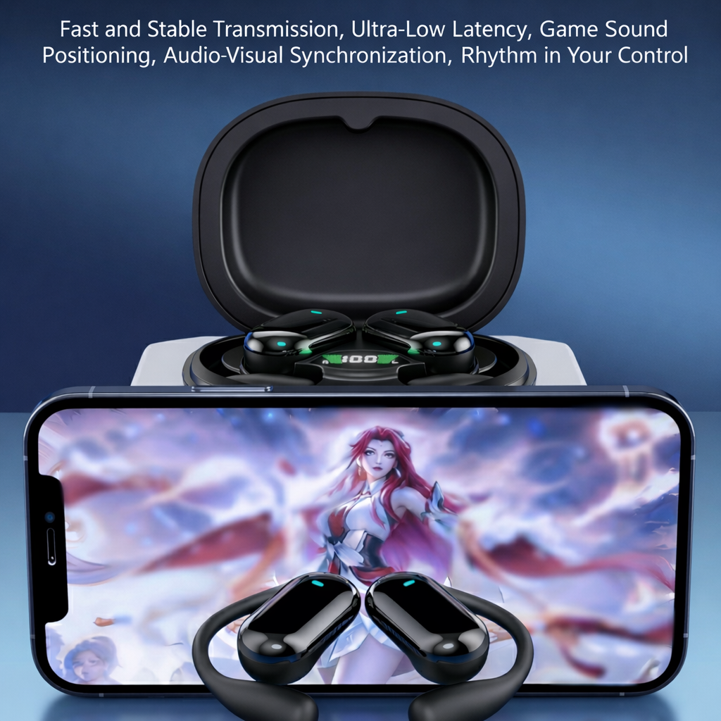 AI Translator Bluetooth Earbuds – Real-Time 144 Languages Translation, Wireless Charging Case, Long Battery Life