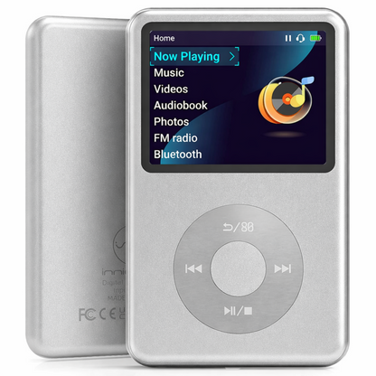 128GB Hi-Res MP3 Player Bluetooth – Classic Style Music Player with FM Radio, Video Playback, Touch & Click Wheel, HiFi Audio