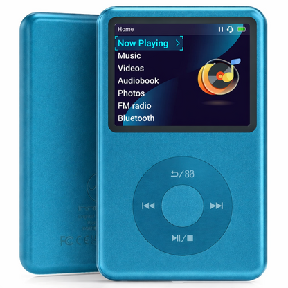 128GB Hi-Res MP3 Player Bluetooth – Classic Style Music Player with FM Radio, Video Playback, Touch & Click Wheel, HiFi Audio