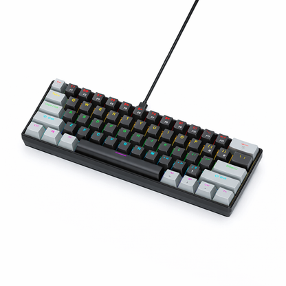 K61 60% Mechanical Keyboard – 61 Keys RGB Wired Mini Keyboard with Red or Blue Switches