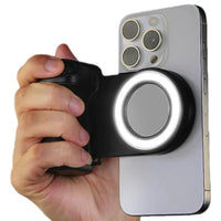 Magnetic Bluetooth Camera Grip with LED Fill Light – Smartphone Selfie Handle & Stabilizer