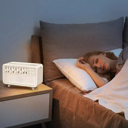 4-in-1 Smart Sleep Speaker | Bluetooth Sound, White Noise, Humidifier & Warm Night Light
