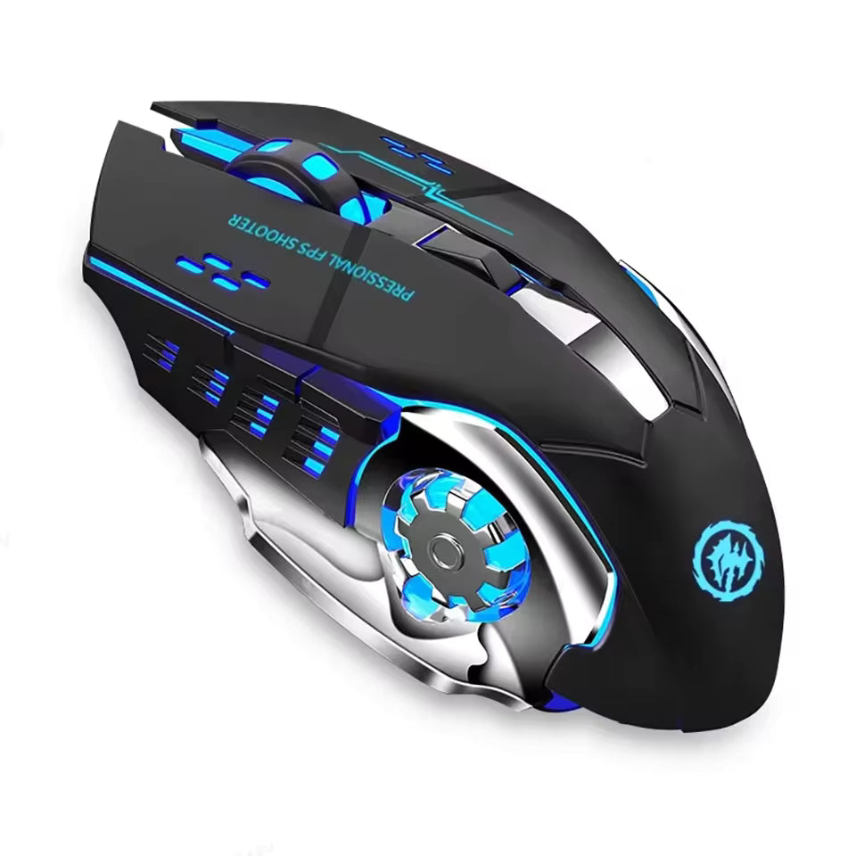 Bluetooth 5.2 RGB Gaming Mouse – Dual Mode (Bluetooth + 2.4G) Wireless Silent Mouse, 3600 DPI, Rechargeable