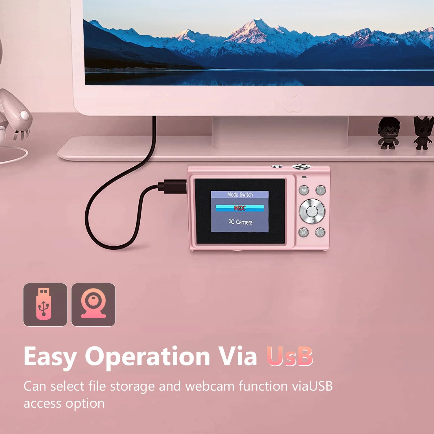 4K Digital Camera 48MP Autofocus Vlogging Camera with 2.8” Screen, 16X Zoom, LED Fill Light for Kids & Adults