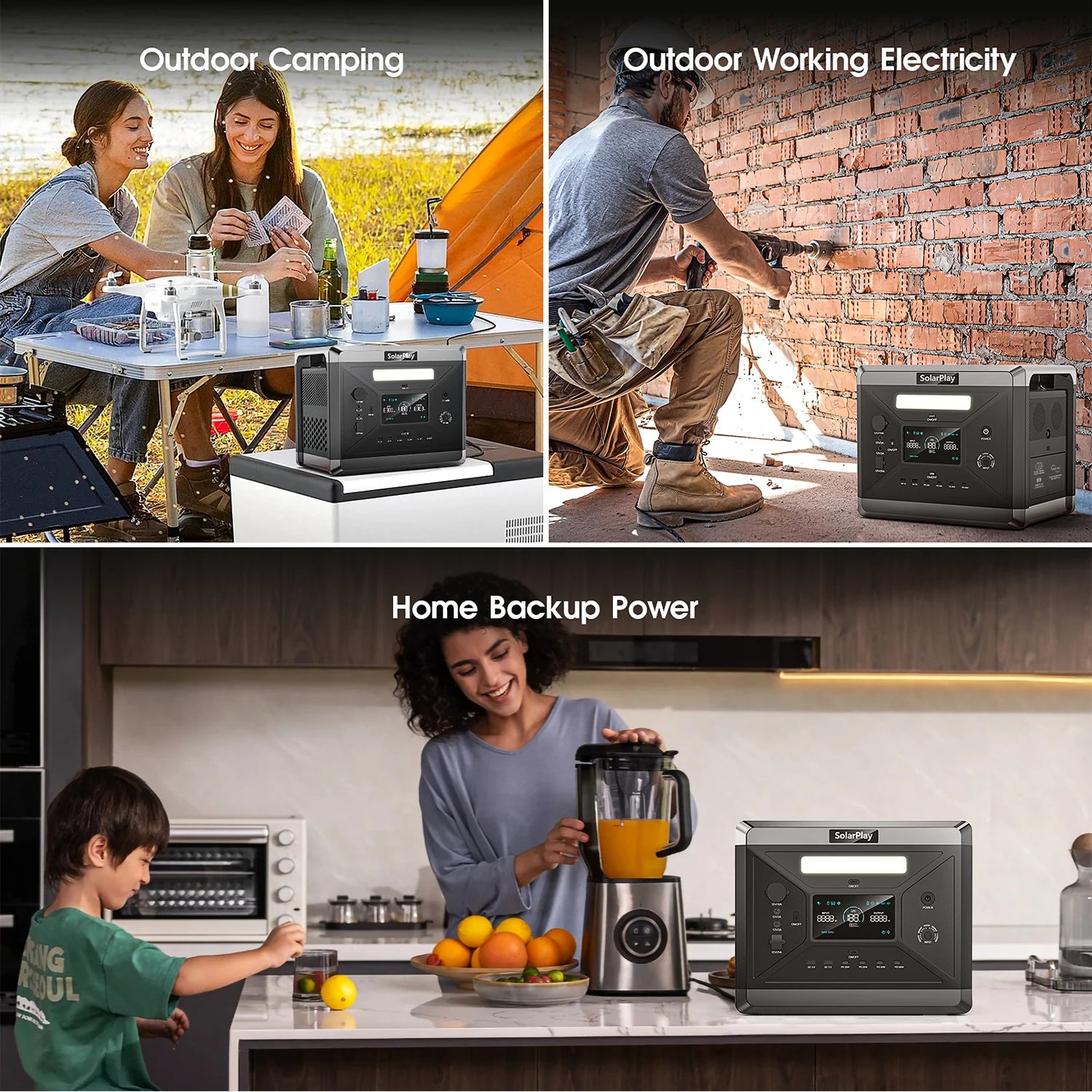 Portable Power Station – 2160Wh LiFePO₄ Battery with 2400W AC Output