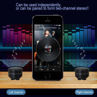 Mini Bone Conduction Bluetooth Speaker with Suction Mount – Vibration Resonance Audio, Portable & Wearable Design