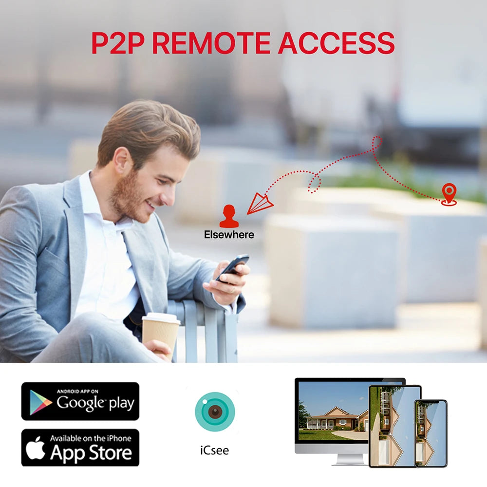 8MP Dual Lens Outdoor WiFi PTZ Camera – AI Auto Tracking, Night Vision, Two-Way Audio