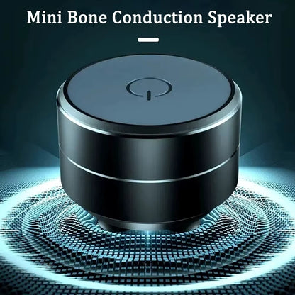 Mini Bone Conduction Bluetooth Speaker with Suction Mount – Vibration Resonance Audio, Portable & Wearable Design