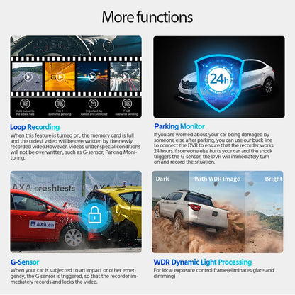 4K UHD Dash Cam B53P Front Camera, WiFi & GPS Car DVR, Night Vision, Wide Angle, Parking Monitor Support