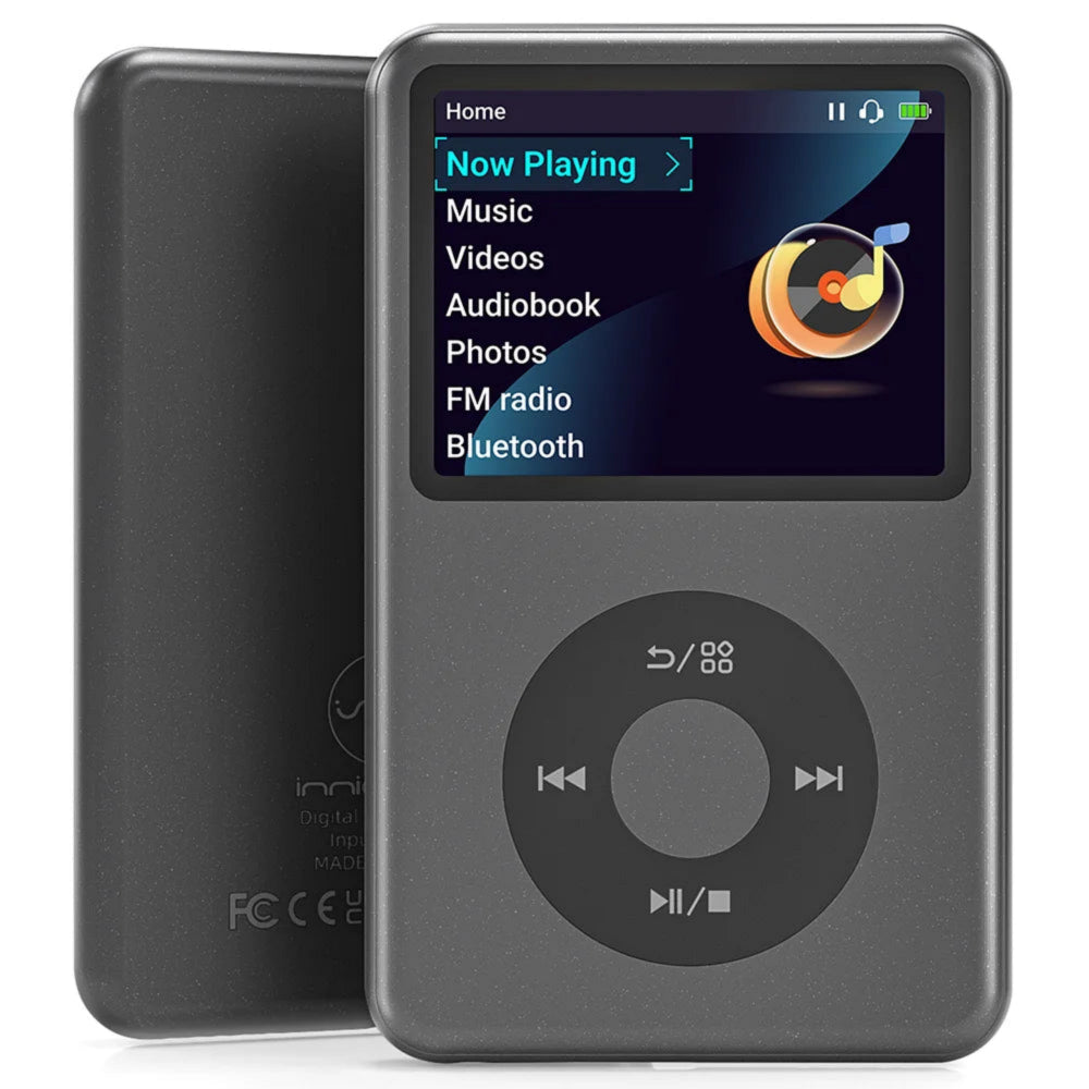 128GB Hi-Res MP3 Player Bluetooth – Classic Style Music Player with FM Radio, Video Playback, Touch & Click Wheel, HiFi Audio
