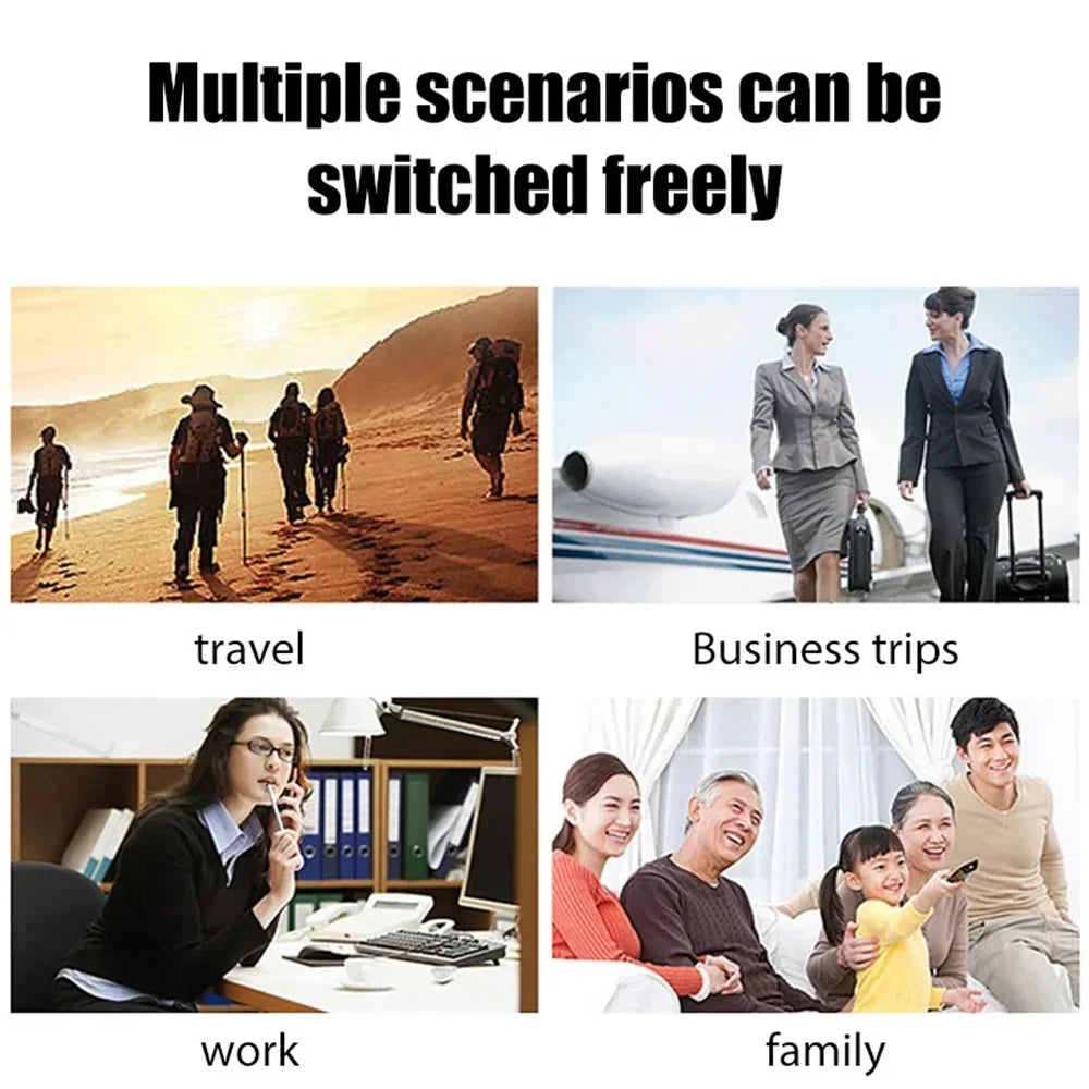 Universal Travel Adapter with Dual USB Ports, AC Power Converter with USB-A & Type-C Charging