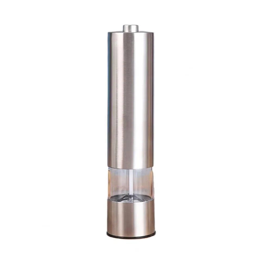 Electric Salt & Pepper Grinder – One-Hand Automatic Stainless Steel Mill with LED Light