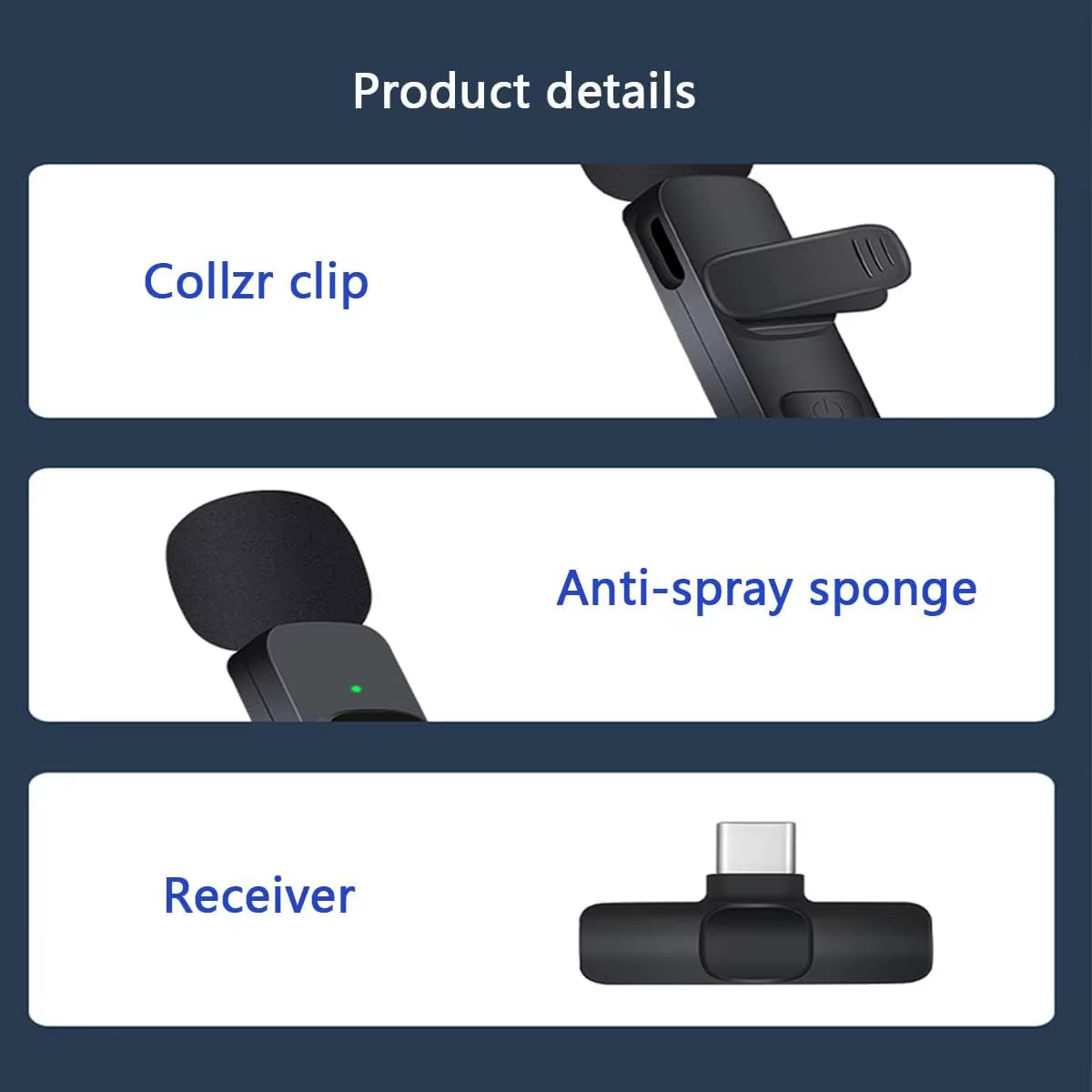 Dual Wireless Lavalier Microphone Set – 2 Clip-On Mics for iPhone Video & Live Streaming